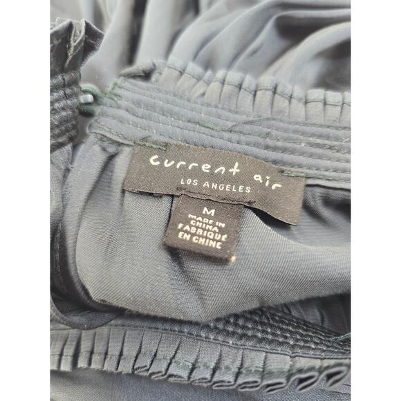 Current Air Los Angeles Women’s Blouse Size M Dark Green Long Sleeve - Picture 3 of 3